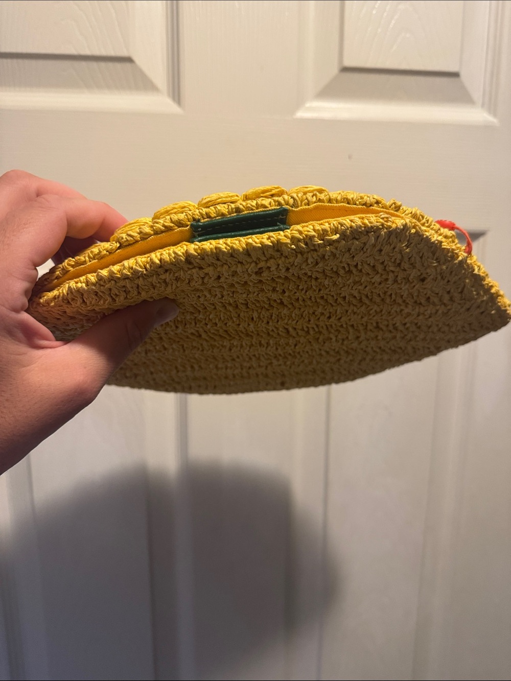 Simon miller nwt Yellow Woven Raffia Clutch with Tag lemon shape - Picture 6 of 7